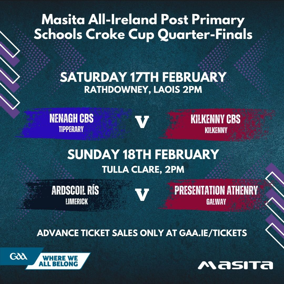 2024 Masita All-Ireland Post Primary Schools Croke Cup Hurling Quarter-Final – Ardscoil Rís 1-14 Presentation College Athenry 1-9